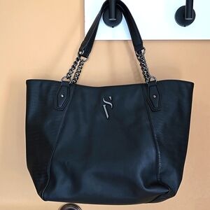 Simply Vera Vera Wang Black Chain Tote